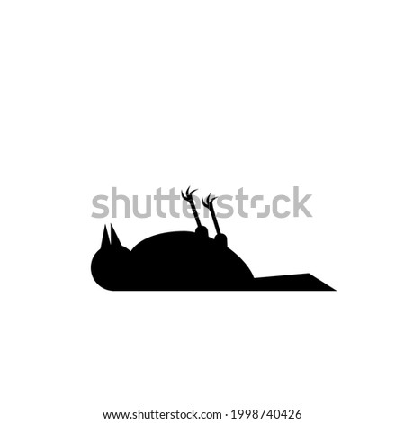 Dead bird icon isolated on white background. Vector icon