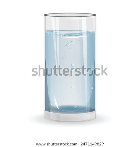 glass of fresh water isolated