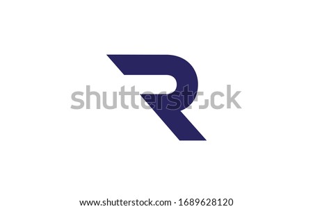 R or RR Uppercase Letter Initial Logo Design Template Vector Illustration Stock fotó © 