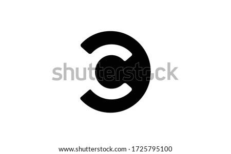 CC or C Letter Initial Logo Design, Vector Template