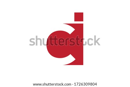 ci or ic Letter Initial Logo Design, Vector Template Stock fotó © 