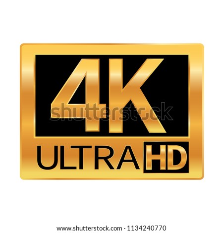 4K Ultra HD resolution icon for web and mobile