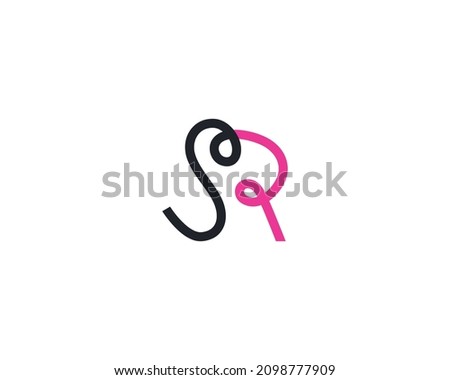 creative letter SR logo design vector template Stock fotó © 