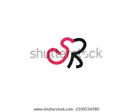 creative letter SR logo design vector template Stock fotó © 