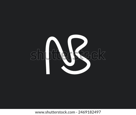 NB Letter Logo Design Template Vector
