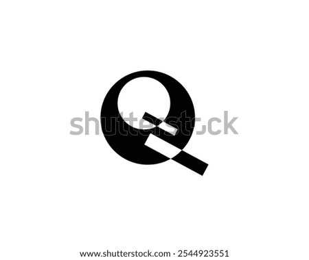 Creative letter QQ logo design for company