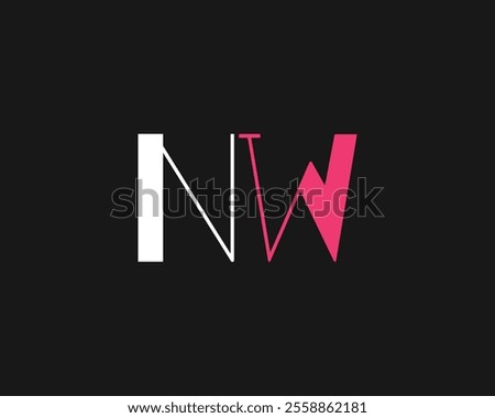 creative letter NW logo design template