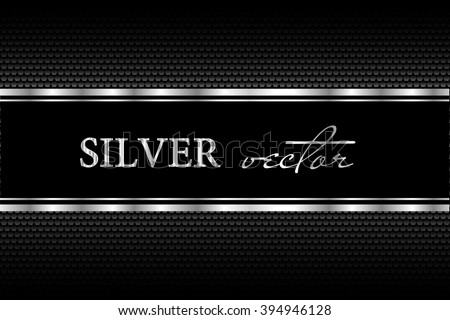 Black background with a pattern in silver style.