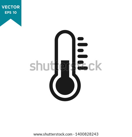thermometer icon in trendy flat design 