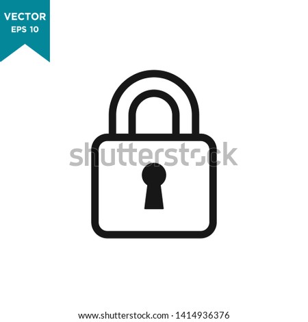 padlock icon vector logo template, lock icon 