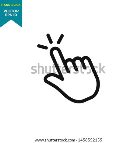 hand pointer icon in trendy flat style 