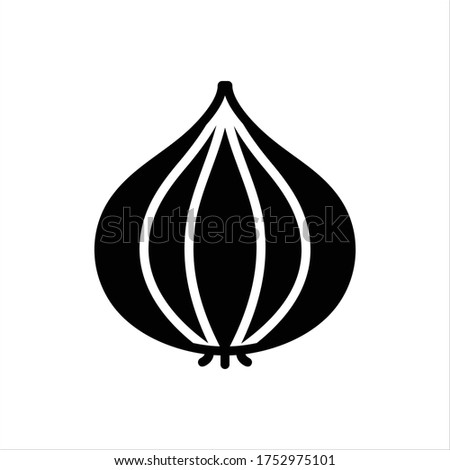 Vector black icon for onion