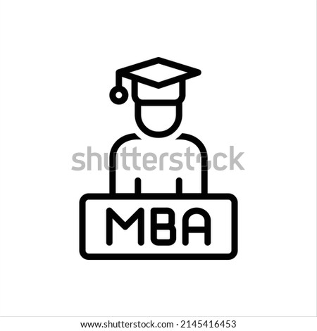 Vector line icon for mba