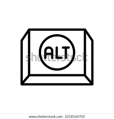 Vector line icon for alt