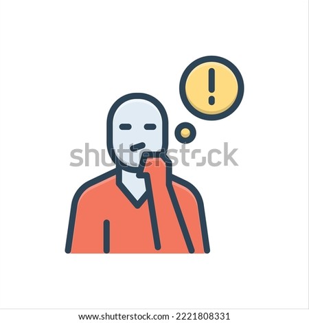 Vector colorful illustration icon for alleged