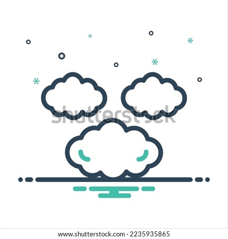 Vector colorful mix icon for cloud