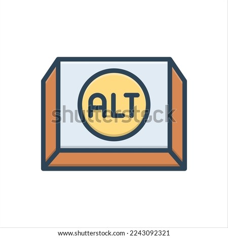 Vector colorful illustration icon for alt