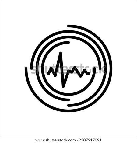 Vector line icon for rhythm
