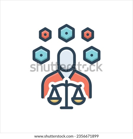 Vector colorful illustration icon for principles
