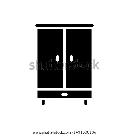 Wardrobe icon vector design templates