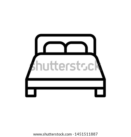 Double bed icon vector design template