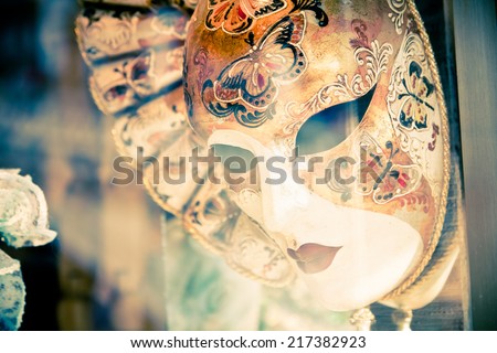 People with typical venetian carnival costume at the Carnival of Venice.The Carnival of Venice is a annual festival held in Venice and is one of the most popular and appreciated carnival in the world.