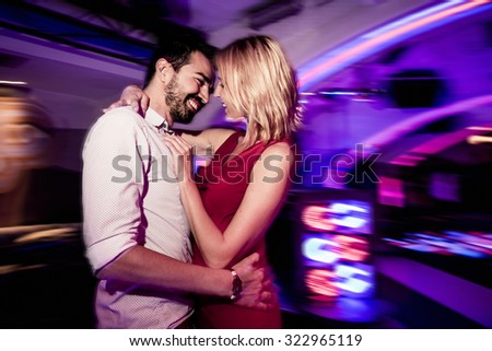 Couple dancing in a club