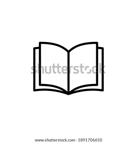 Book icon vector. open book icon vector. ebook icon