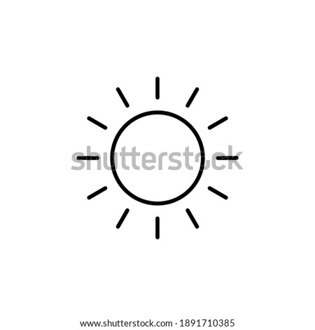 Sun icon vector. Brightness Icon vector