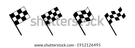 Racing flag icon vector. race flag icon.Checkered racing flag icon