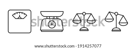 Scales icon vector. Law scale icon. Scales vector icon. Justice Stock foto © 