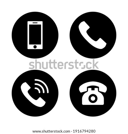 Phone icon set. Call icon vector. telephone symbol