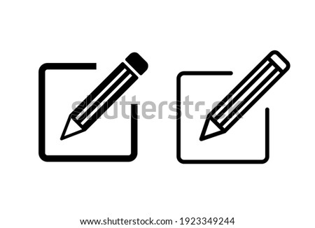 Edit icon set. edit document icon. edit text icon. pencil. sign up