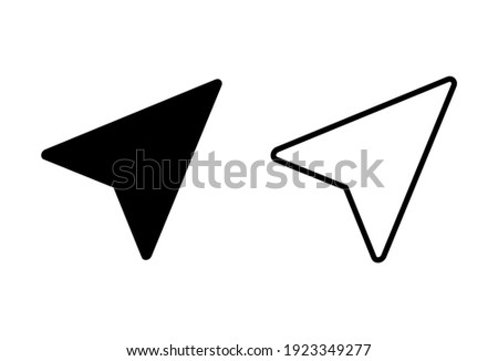 Compass icon set. arrow compass icon vector