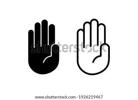 Hand icon set. hand vector icon, palm