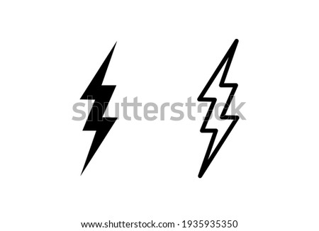 Lightning icon set. electric icon vector. power icon. energy sign