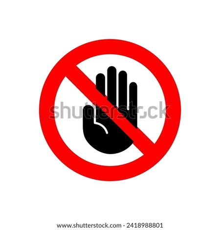 Stop icon vector. stop road sign. hand stop icon vector