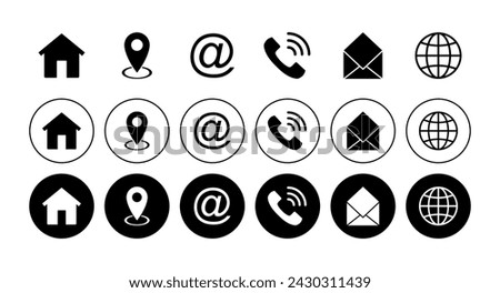 Contact us icon vector. web icon vector. business card contact information icon.