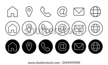 Contact us icon vector. web icon vector. business card contact information icon.
