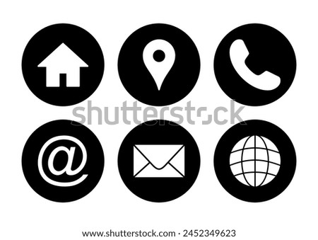 Contact us icon vector. web icon vector. business card contact information icon.