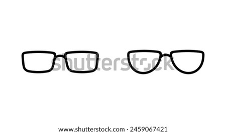 Glasses icon set. Glasses vector icon