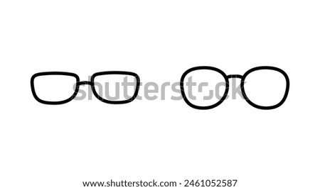 Glasses icon set. Glasses vector icon