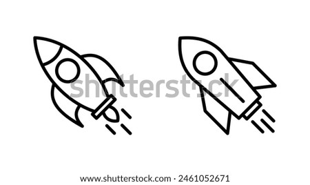 Rocket icon set. Startup icon vector. 