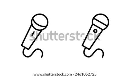 Microphone icon set. karaoke icon vector