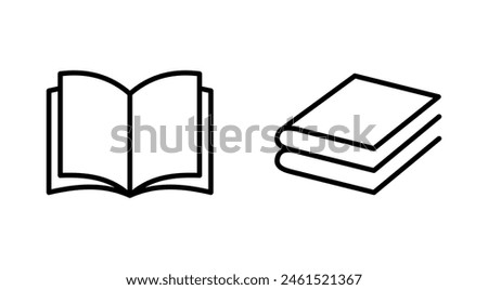 Book icon set. open book icon vector. ebook icon