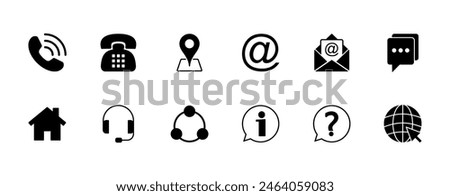 Contact us icon vector. web icon vector. business card contact information icon.