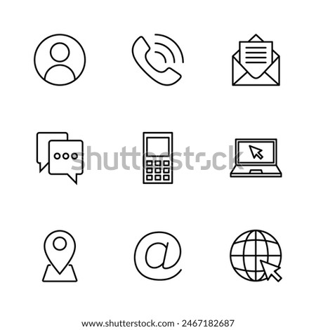 Contact us icon vector. web icon vector. business card contact information icon.