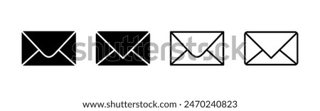 Mail icon set. email icon vector. E-mail icon. Envelope illustration