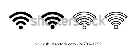 Wifi icon set. signal vector icon. Wireless  icon vector