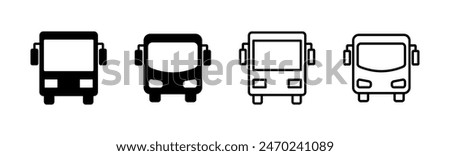 Bus icon set. bus vector icon